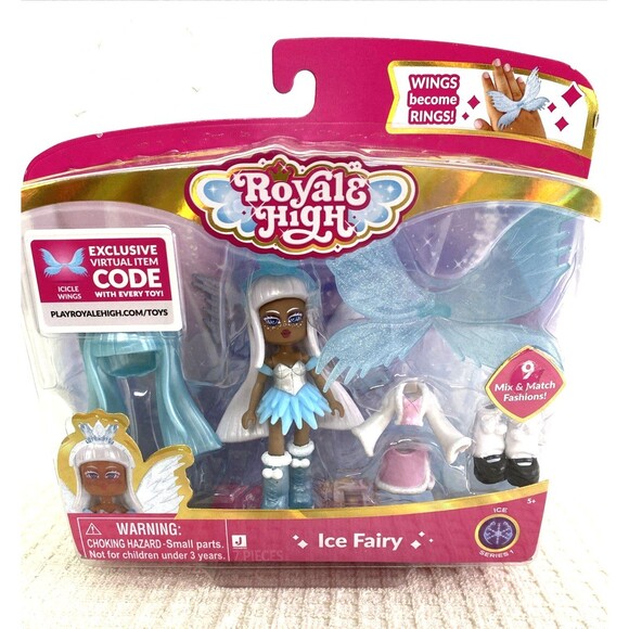Royale High Ice Fairy 3" Mini Doll & Accessories Blue 9 Mix Match Fashions - Picture 4 of 10